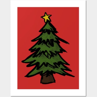 modest christmas tree Posters and Art